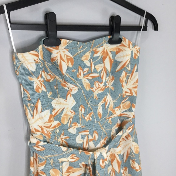 H&M wide leg cropped strapless floral jumpsuit - Picture 15 of 15